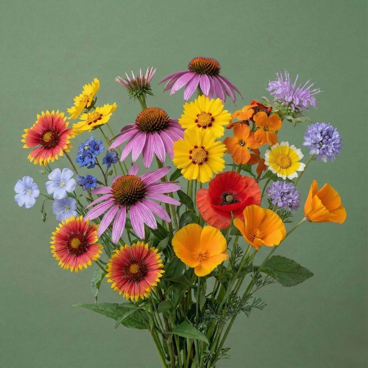 A mix of wildflowers